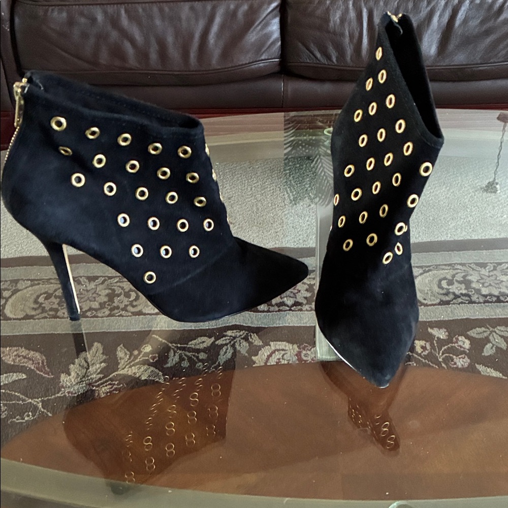 Elegant Black Stiletto Ankle Boots